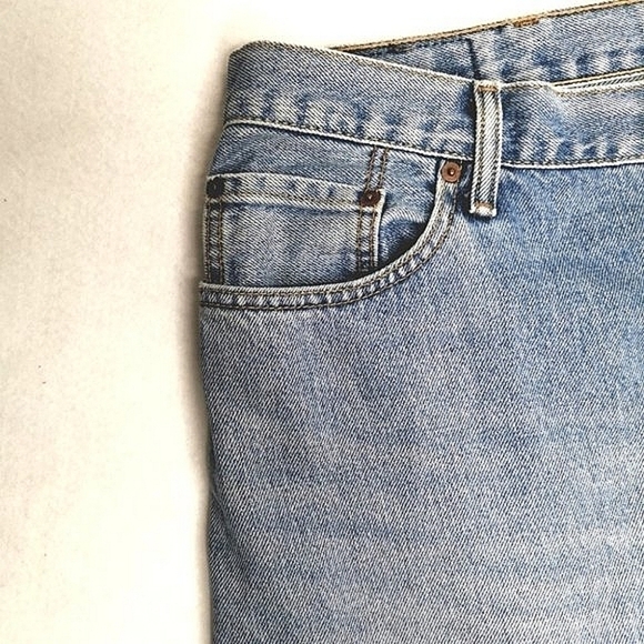 Levi's 505 38 x 32 Red Tag Vtg Straight Men's Light Wash Blue Spacious Jeans - Picture 3 of 13